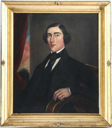 AMERICAN SCHOOL PORTRAIT OF A GENTLEMAN c1830