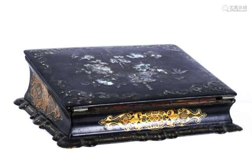LACQUER LAP DESK INLAID with MOTHER OF PEARL