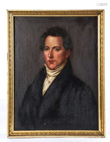 (Late 19thc) AMERICAN SCHOOL PORTRAIT OF MERCHANT