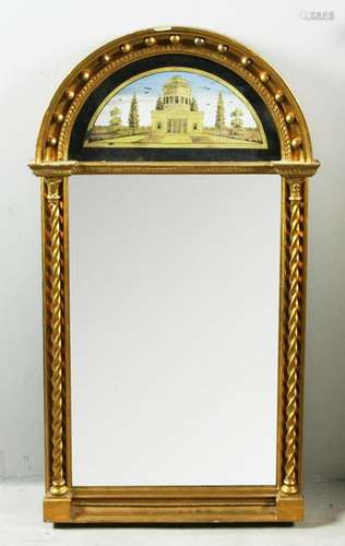 Early Girandole Type Giltwood Mirror