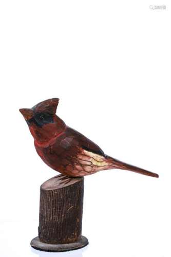 CARVED and PAINTED CARDINAL