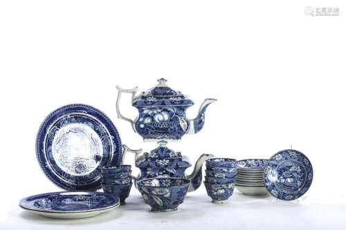 STAFFORDSHIRE TRANSFERWARE TEASET (25 PIECES) 1826