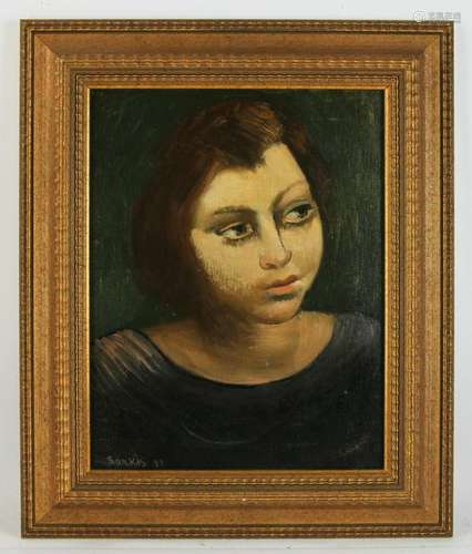 Sarkis Sarkisian, Portrait of a Girl, Oil on Canvas