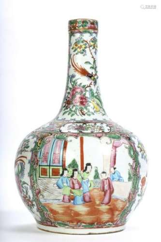 ROSE MEDALLION BOTTLE VASE