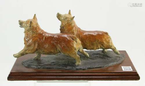 Elizabeth Strazulla, Two Bronze Dogs