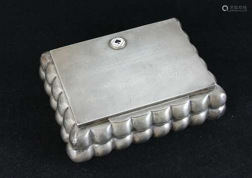 WWII German Presentation Silver Cigarette Box