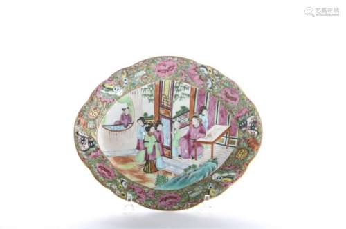 ROSE MANDARIN DISH with FINELY DECORATED RIM