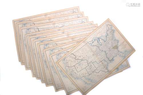 (10) CIVIL WAR MAPS OF THE UNTED STATES 1860-1865