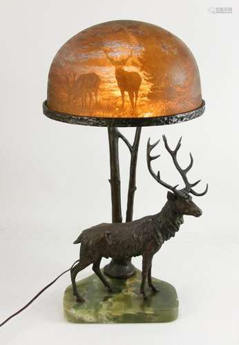 Arsall Cut Cameo Glass Lamp