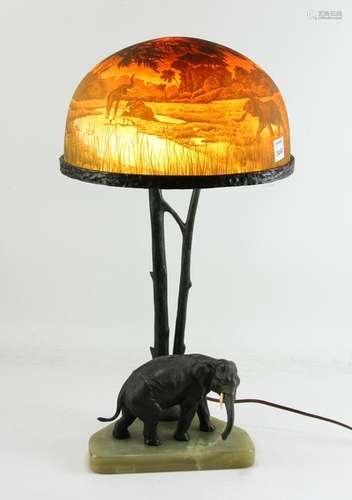 Arsall Cut Cameo Glass Lamp