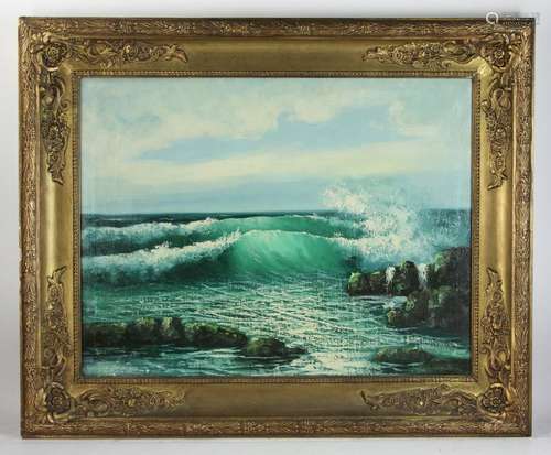 Crashing Waves Signed Sydney Laurence