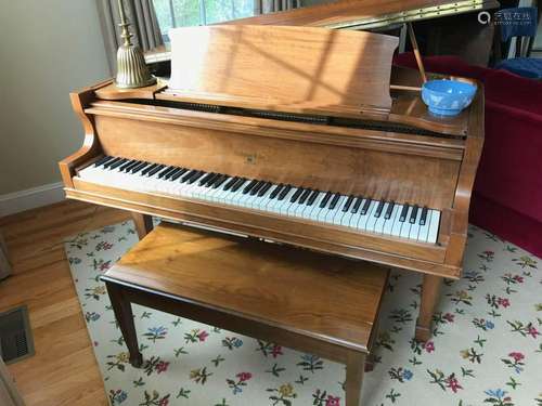 Sohmer & Co. Baby Grand Piano and Bench