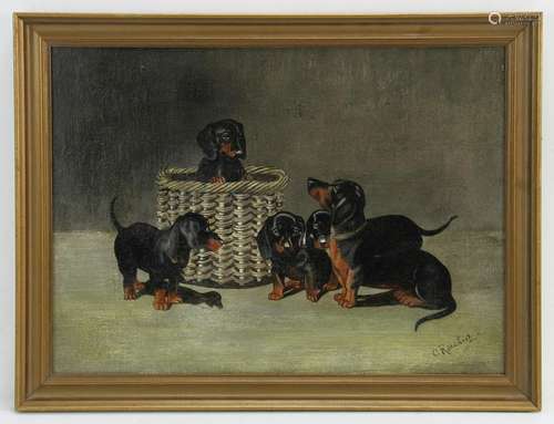 Doberman Puppies Signed Carl Reichert