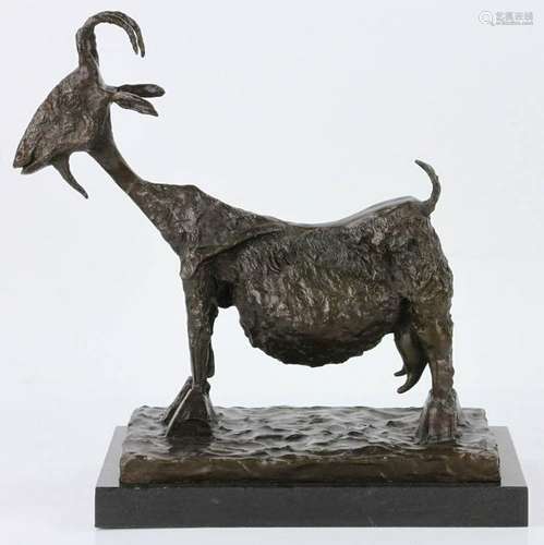 Picasso Signed, Bronze Mountain Goat