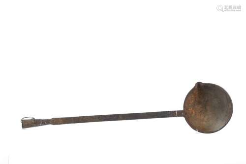 (19th c) WROUGHT IRON FOUNDRY LADLE