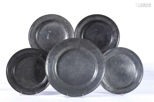 (5) PEWTER CHARGERS