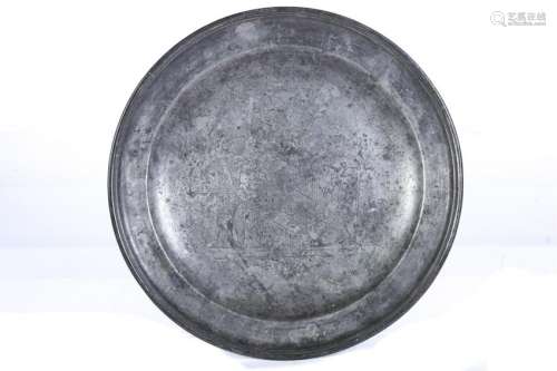 1734 PEWTER CHARGER