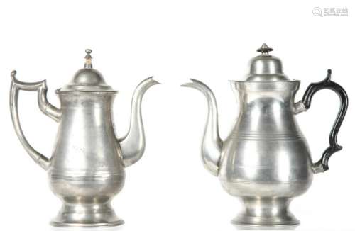 (2) PEWTER TEAPOTS by R. GLEASON & A. PORTER