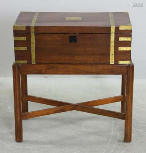 19thC Mahogany Lap Desk on Stand