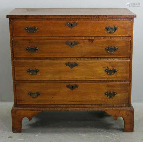 19thC Chippendale Birdseye Maple Chest