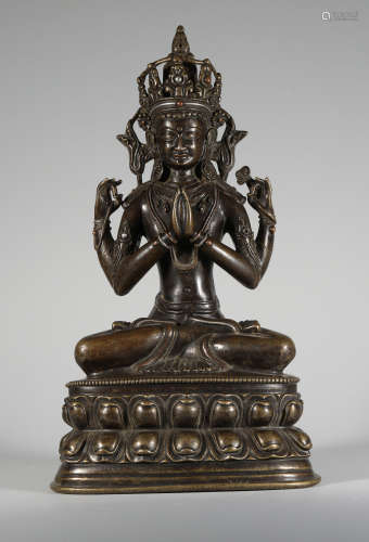 Alloy copper Sibi Guanyin in the early 17th century