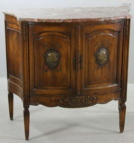 19th/20thC French Marble Top Cabinet