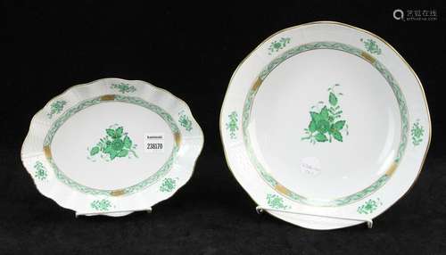 Herend Chinese Bouquet Green Bowls