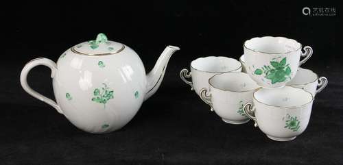 Herend Chinese Bouquet Green Teaset