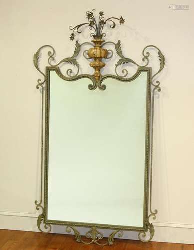 Mirror in Decorative Wrought Iron Frame