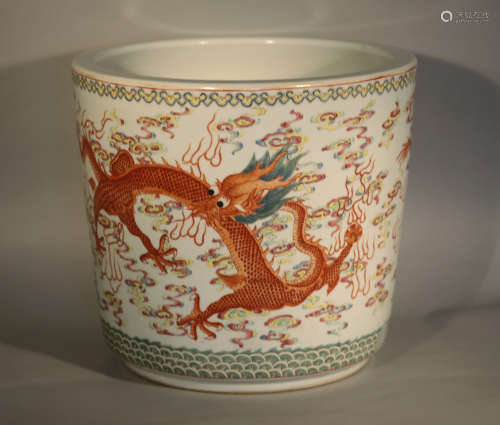 Qing Guang Xu Dragons flowerpot