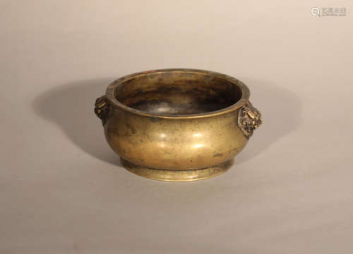 Copper incense burner in the early Qing Dynasty