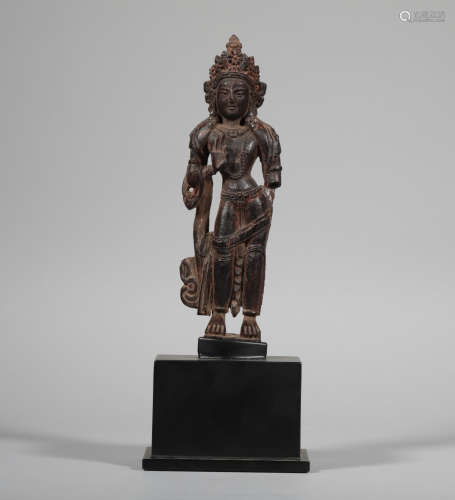 Red sandalwood standing Buddha in the late Ming Dynasty