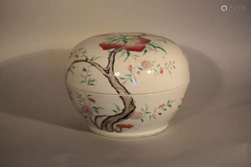 Qing Guang Xu pink nine peach pot box