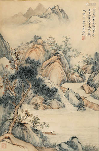 吴湖帆（款） 山水 立轴