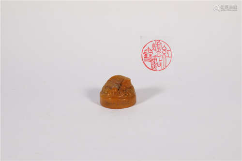 Qingtian Huanglong button seal