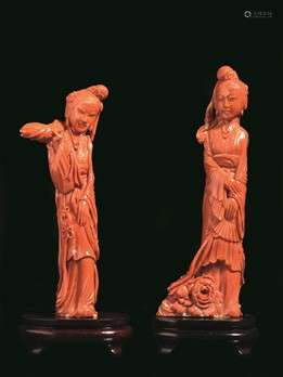 COPPIA DI FIGURE, CINA, DINASTIA QING, SEC. XIX