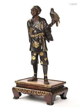 FIGURA IN BRONZO, GIAPPONE, PERIODO MEIJI, SEC. XIX