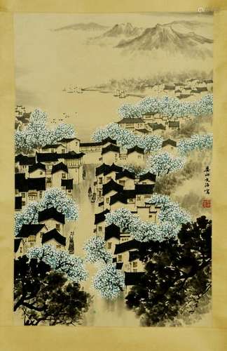 A Chinese Painting of Water Village, Songwenzhi