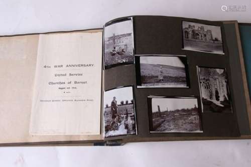 Three early 20th century photograph albums including some military photographs and ephemera.