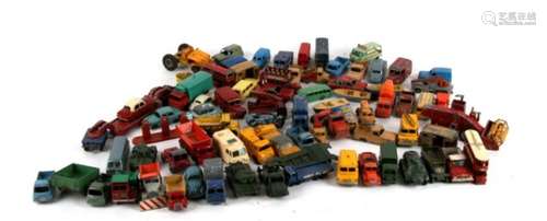 A large quantity of Lesney diecast vehicles including military and commercial examples.