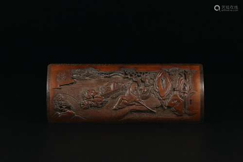 A Carved Bamboo Wrist Rest