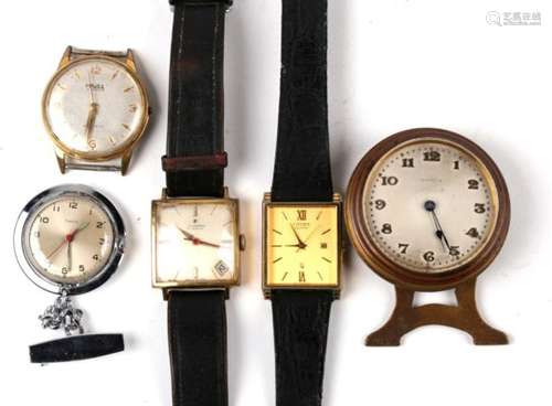 A quantity of gentleman's vintage watches.