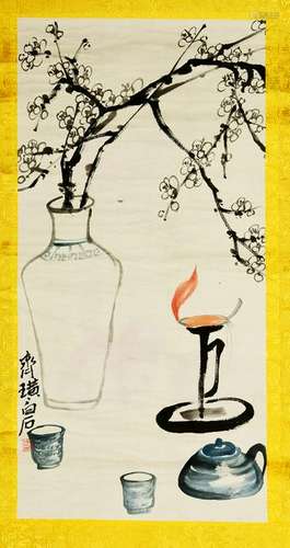 A Chinese Painting of Plum Blossom, Qibaishi