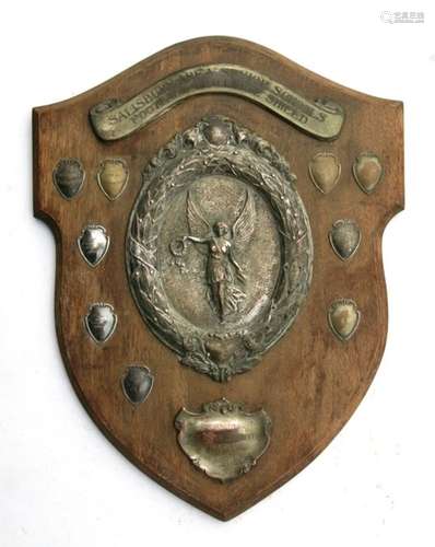 Local Interest. Salisbury Area Senior School's Football Challenge shield, dating from 1937 with