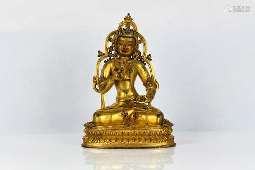 A Bronze Gilt Figure of Bodhisattva