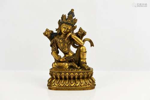 A Bronze Gilt Figure of Seated Bodhisattva