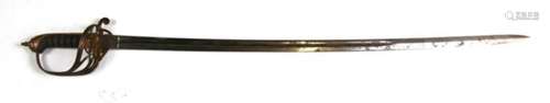 A 19th century 1854 pattern 2nd Lancashire Volunteer Rifles infantry sword named to the back of