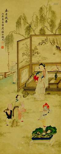 A Chinese Painting of Ladies, Panzhenyong