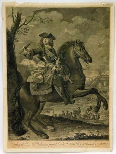 Nicolas Edelinck Philippe Duke of Orleans Print