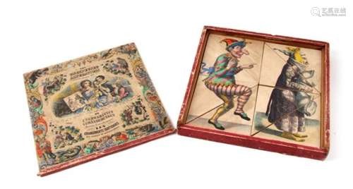 A Victorian boxed puzzle game ‘The Unexpected Alterations’. Comical metamorphic characters that